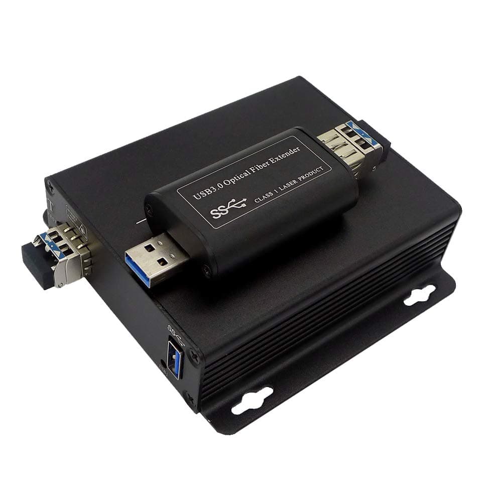 USB 3.0 Fiber Extender to Max 250 Meters (820 FT) Over Single-Mode Fiber with 2 x LC 10 Gbps SFP, USB 3.0 Fiber Optic Extender with 5 Gbps Super Speed, Supports Kinect Devices etc