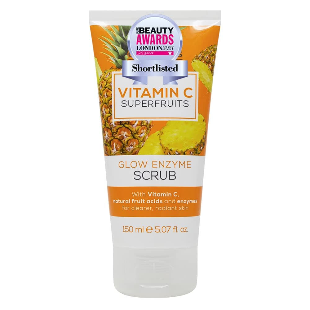 Glow Enzyme Scrub (150 ml) - An Energising and Exfoliating Scrub with Vitamin C, Natural Fruit Acids and Enzymes for Clearer, Radiant Skin
