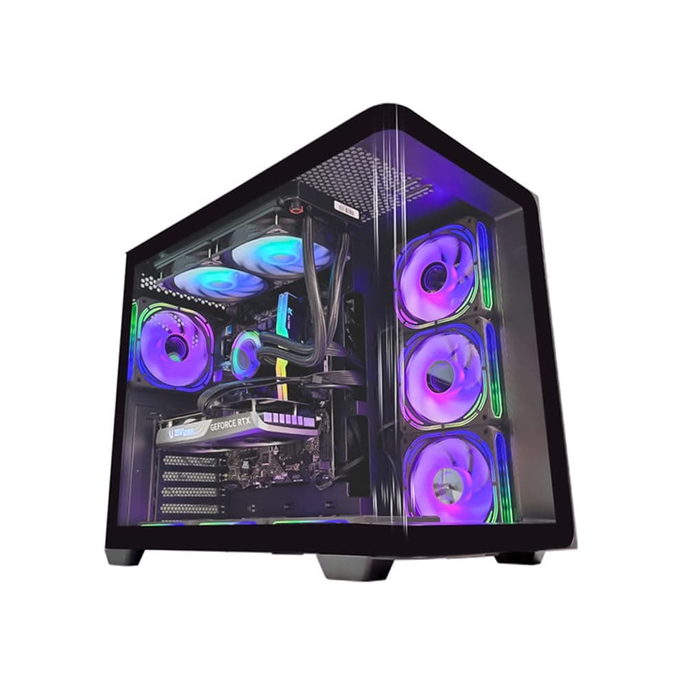 Pulse Gaming PC - AMD Ryzen 5-7600X | GeForce RTX 5060 8GB GPU | 32GB DDR5 RAM | 1TB M.2 NVMe SSD | 240mm Liquid Cooler | 650W PSU | B650 MB | 650W 80+ PSU | WiFi/BT/Win11 Pro