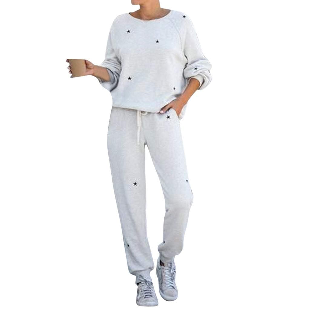 miqiqism Sweatsuits for Women 2 Piece Casual Print Tracksuit Sweatsuits Jogger Matching Sets Outfits Lounge Wear Suit