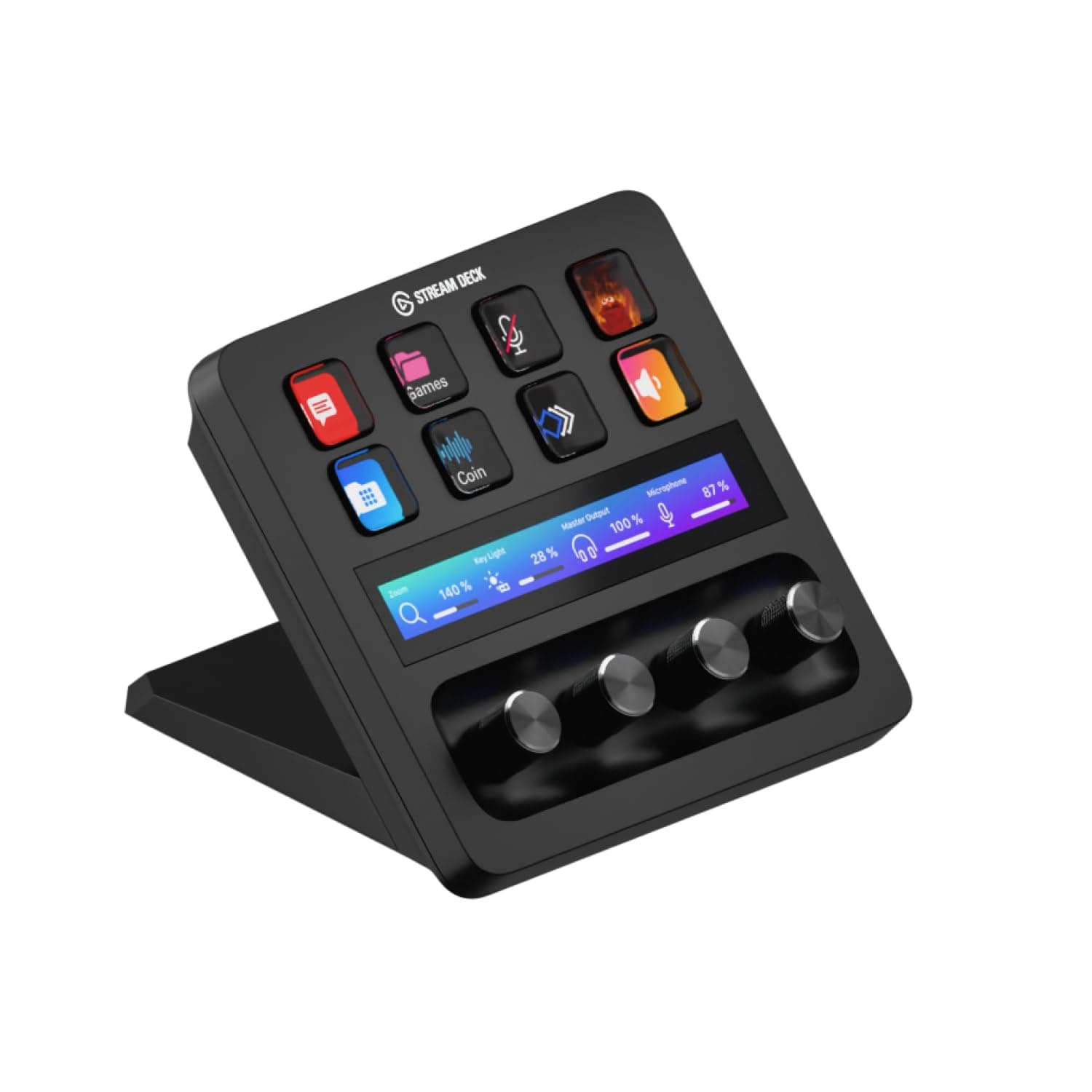 Elgato Stream Deck +, Audio Mixer, Production Console and Studio Controller and for Content Creators, Streaming, Gaming, with customisable touch strip dials and LCD keys, works with Mac and PC