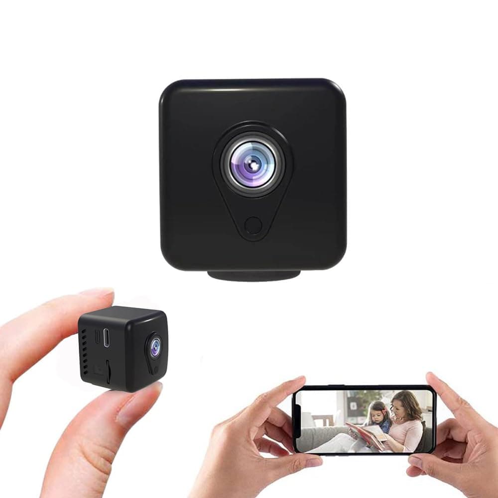 TECHNOVIEW WiFi Camera,1080P, Upto 4 Hours Battery Backup, Night Vision, Wide Angle, Indoor HD Mini Portable Camera,Support Mobile Phone Real Time Viewing (Super WiFi Camera A18)