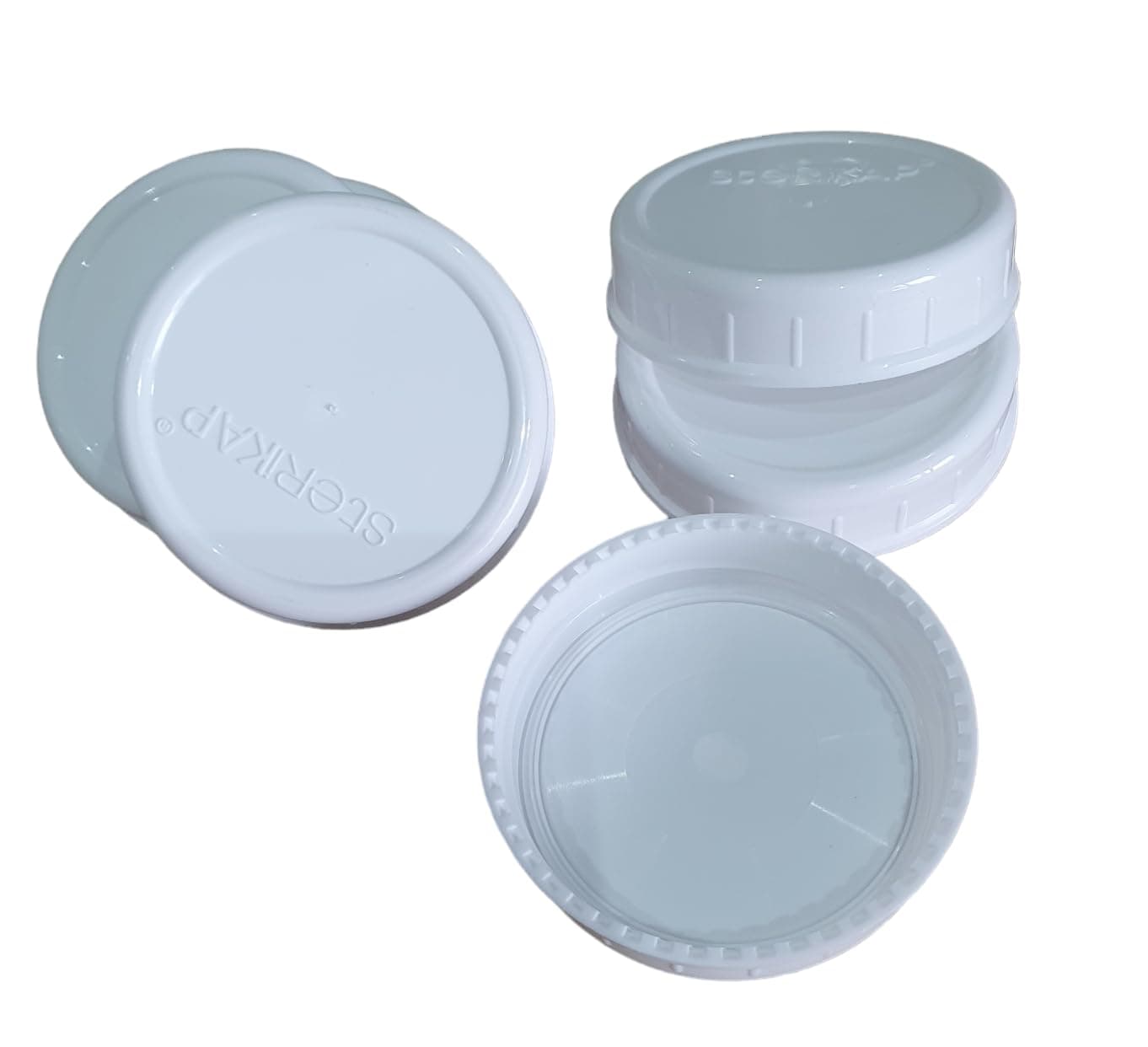 6 X SteriKAP 'REGULAR' Lids - 70mm Diametre Fit 'REGULAR MOUTHED' Kilner and Mason jars