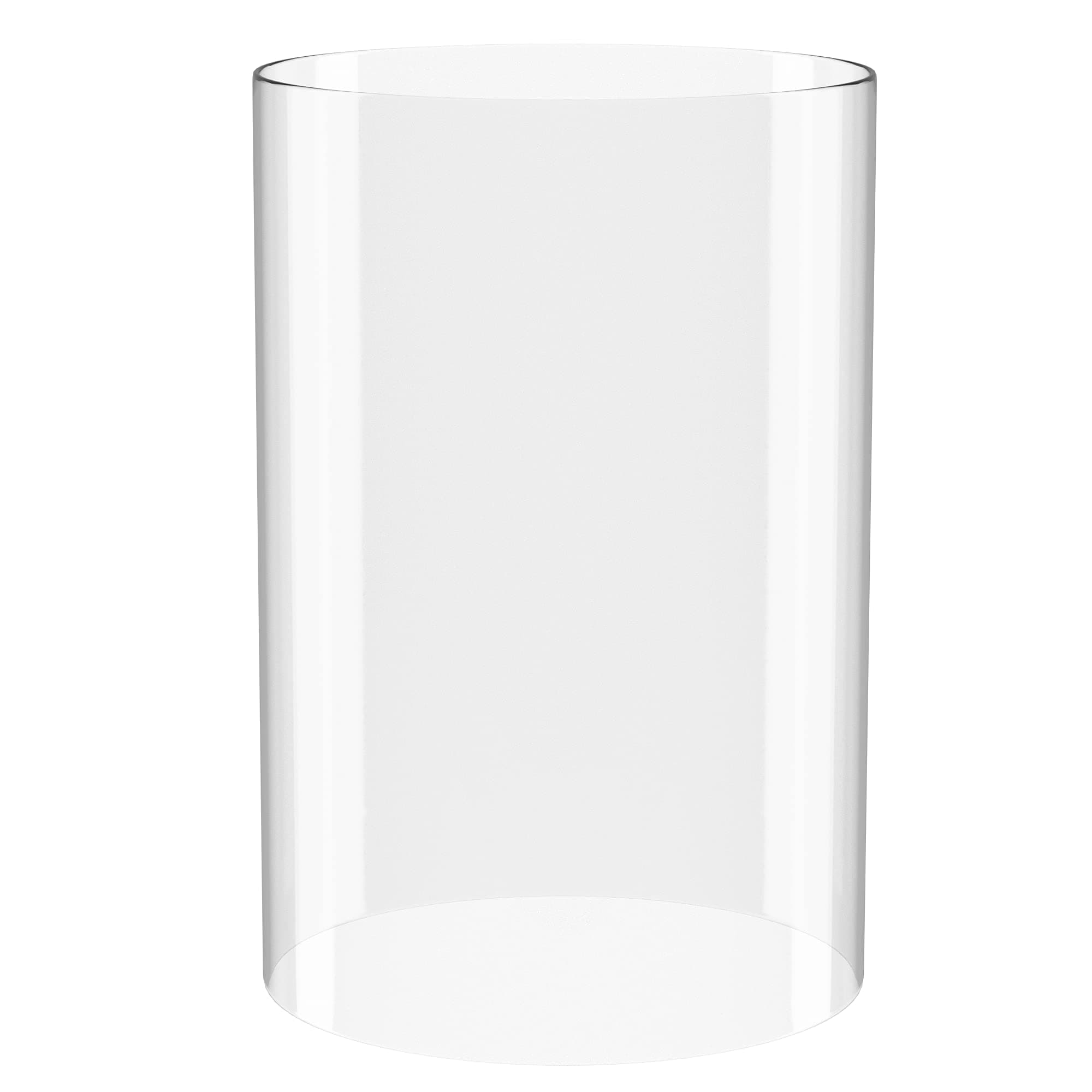 Hurricane Candle Holder - Glass, Open Ended, Bottomless Cylindrical - 3.5" x 7"