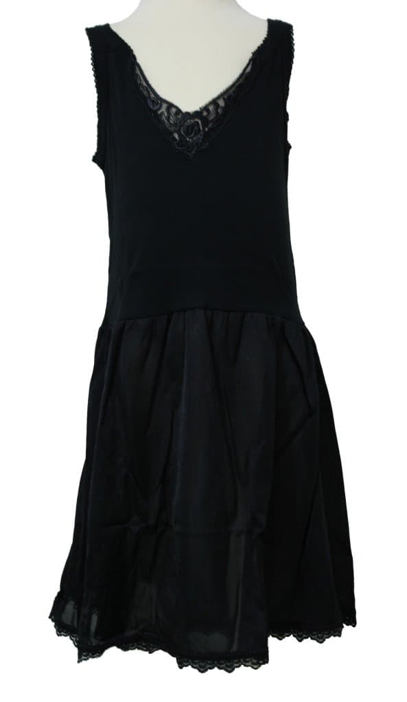 Coral Kids Girls Antistatic Rosette Lace Full Slip - Black (Size 14)