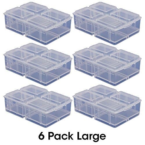 Cottage Mills Large Connect-A-Box® 6 pcs from Small item storage system that connects and stacks. Perfect for little things like beads, findings and parts. 2 packages of 3.