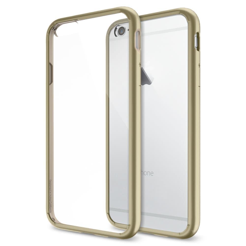 Generic Iphone 6 Plus Case, Iphone 6 Plus 5.5 Inch Protective Cover - Ultra Thin [Bumper Series] Clear Back Panel [Shockproof/Anti-Scratches] Air Cushion Technology(5.5 inch only) - Gold
