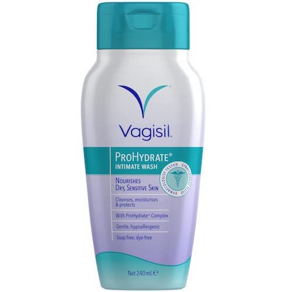 Vagisil ProHydrate Intimate Wash for Daily Feminine Hygiene for Dry & Sensitive Skin with Hyaluronic Acid, 240 ml