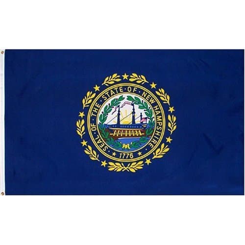 3 x 5 FT - NEW HAMPSHIRE FLAG - INDOOR-PARADE