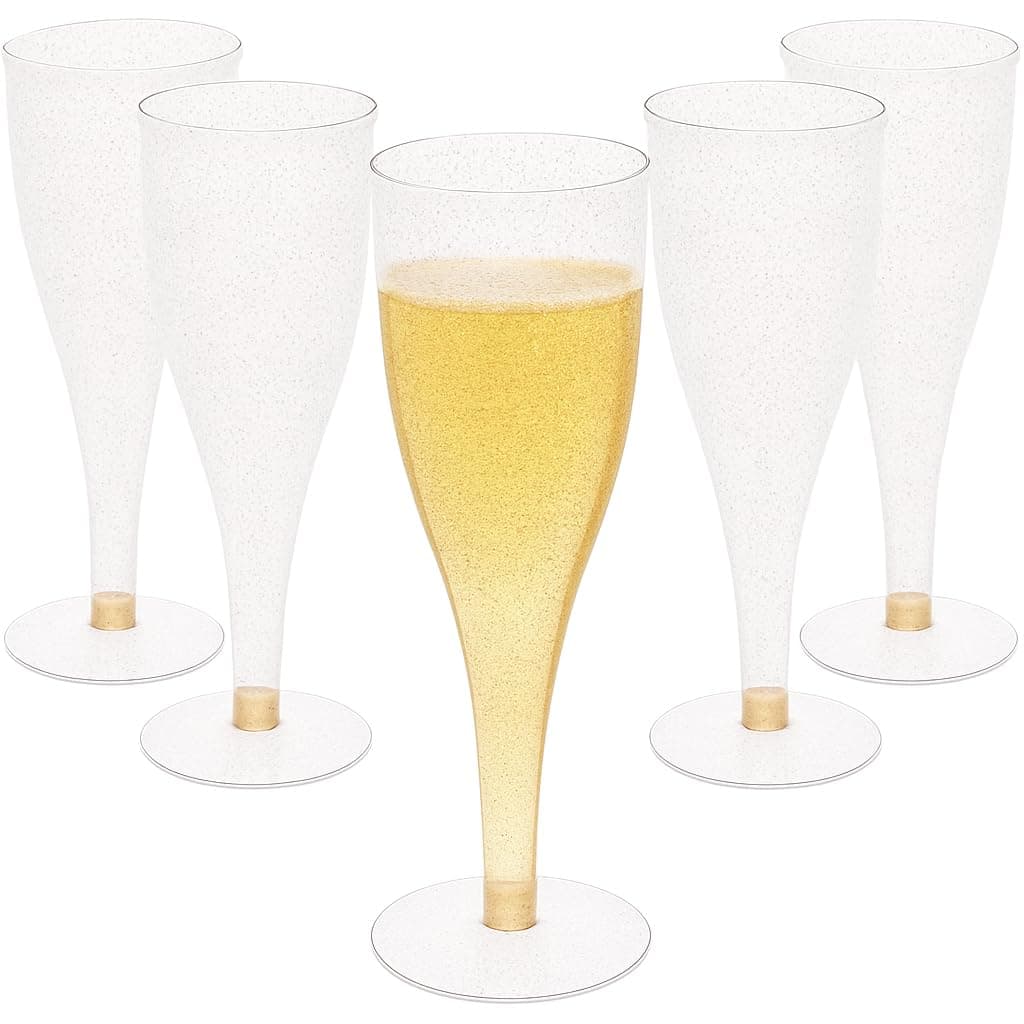 Oojami Plastic Classicware Glass Like Champagne Wedding Parties Toasting Flutes (1 Box = Quantity 30)