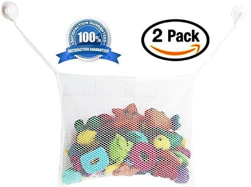 Bath Toys Organizer2 Pack Bonus Double Value - Extra Large - Versatile Bathtub Toys Organizer - Mother's Helper Bathtub Toys Bag - Stroller Organizer