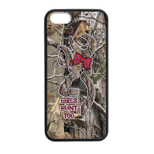 Lovely Browning Cutter Logo Realtrees Real Tree Camo Case Cover Sleeve Protector for Phone iPhone 5/5S TPU (Laser Technology)