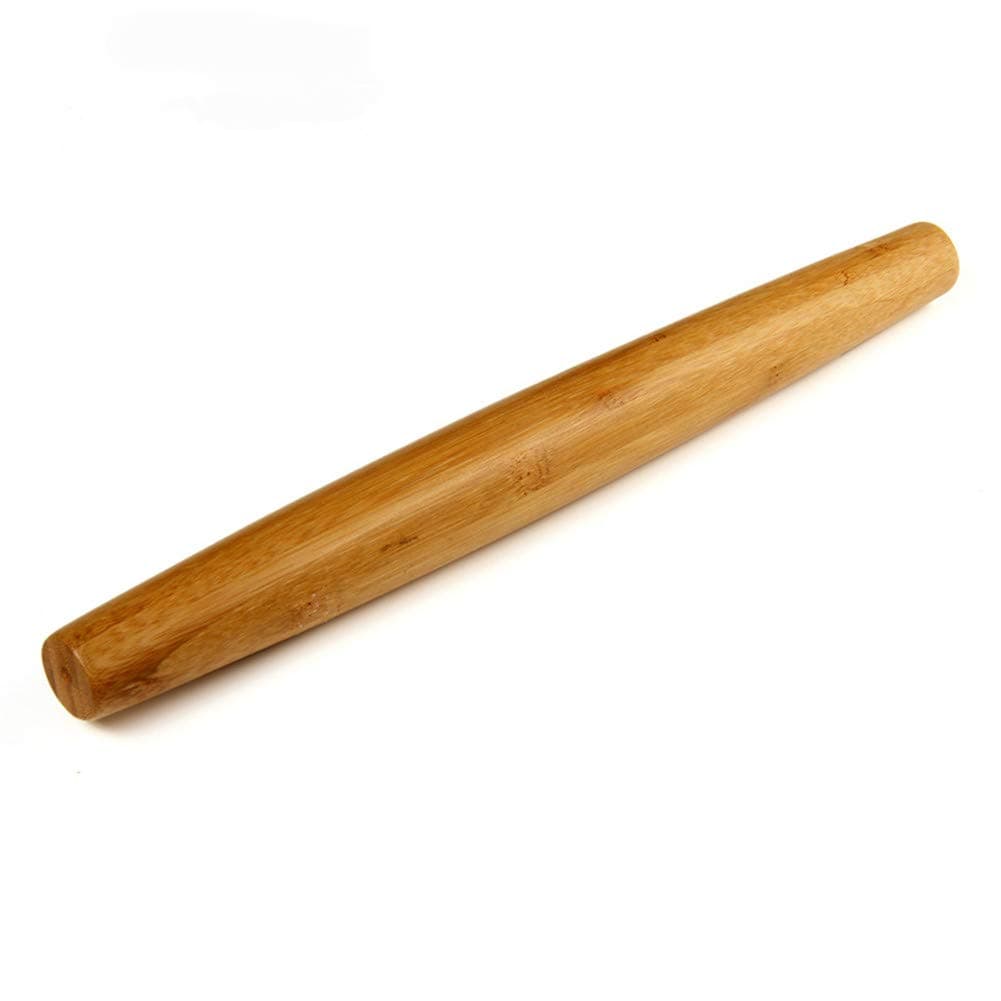 French Rolling Pins Bamboo Wooden Rolling Pin for Baking Pizza Dough, Pie & Cookie