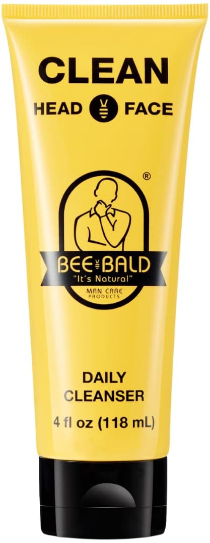 Bee Bald Clean Head and Face Wash Shampoo, 4 oz