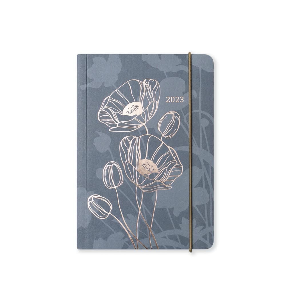 Matilda Myres 2023 Diary - A6 Page a Day - Jan to Dec 2023 - Rose Gold Poppy (Grey 2023)