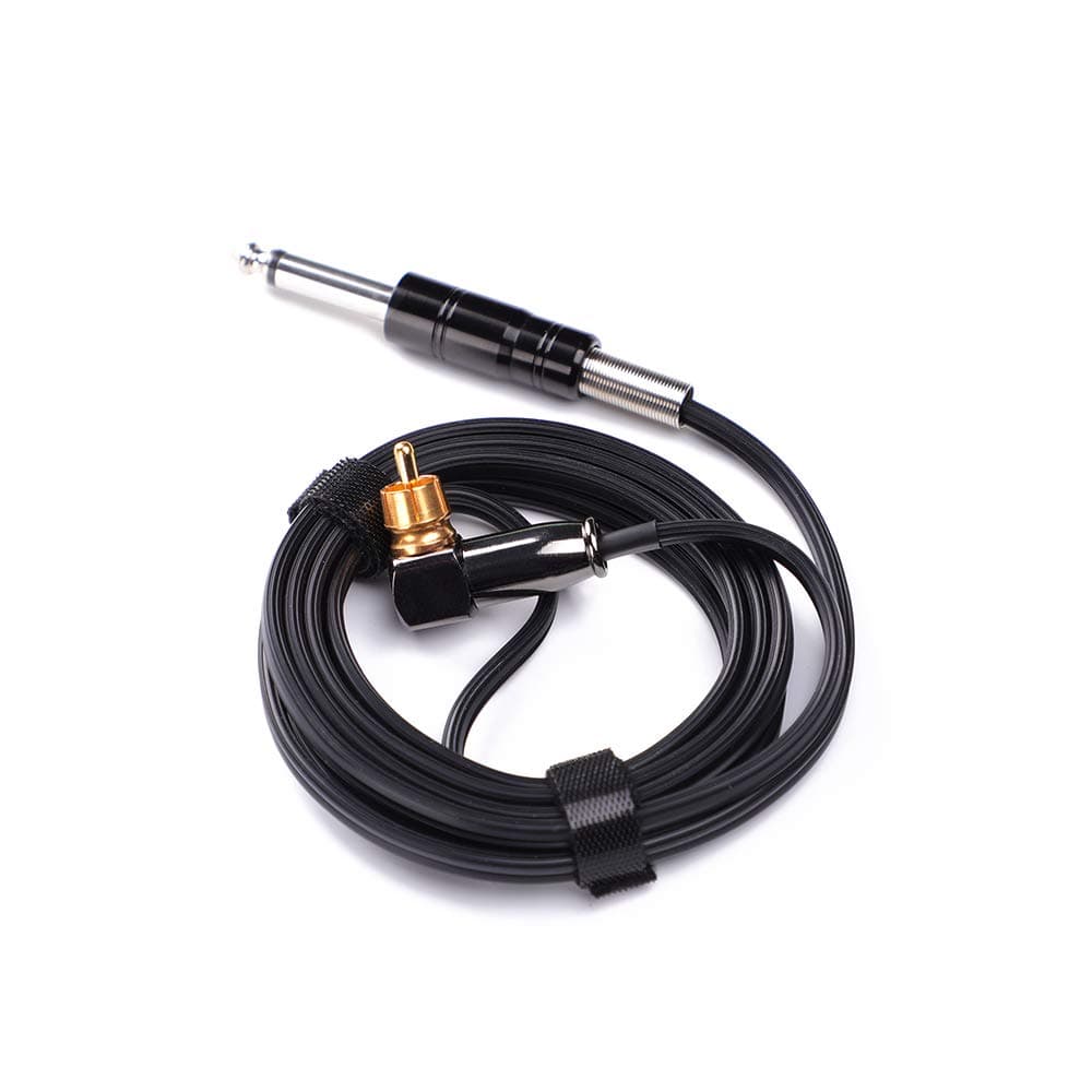 HAWINK Tattoo Machine Power RCA Cable Silicone Connector Clip 1.8M RCA Pure Copper Black Tattoo Supplies P315C-1