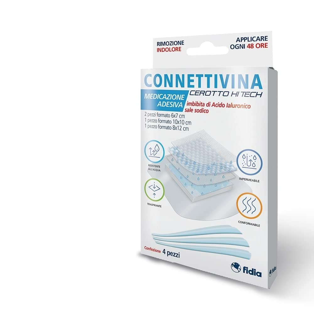 Fidia Connettivina - Cerotto Hi Tech con Acido Ialuronico, 4cerotti