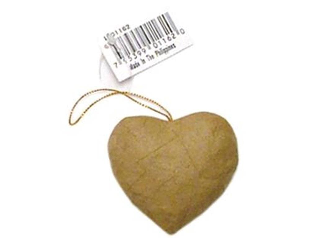 Craft Pedlars Craft Ped Paper Mache Ornament Puffy Heart Kraft