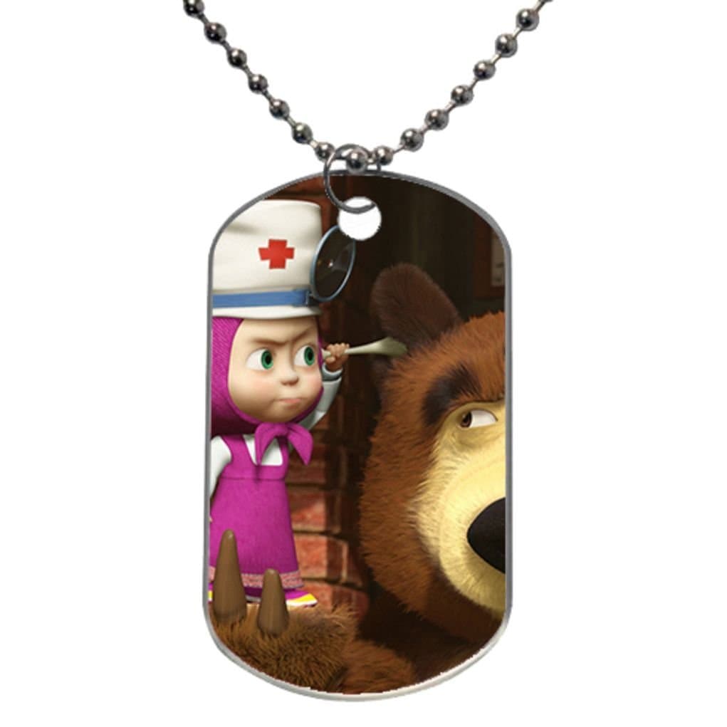 Masha and the Bear Unique Custom Design brand new Dog Tags and Pet Tags
