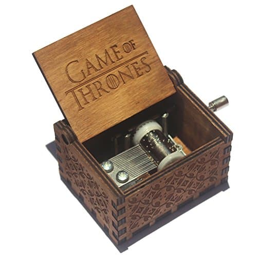 URLIGHT Game of Thrones Theme Handmade Engraved Wooden Music Box - For Merry Christmas Theme