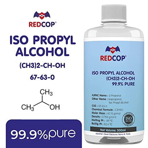 REDCOP Isopropyl Alcohol 99.9% Pure [(CH3)2-CH-OH] CAS: 67-63-0] 300ml Rubbing Alcohol Pack of 3