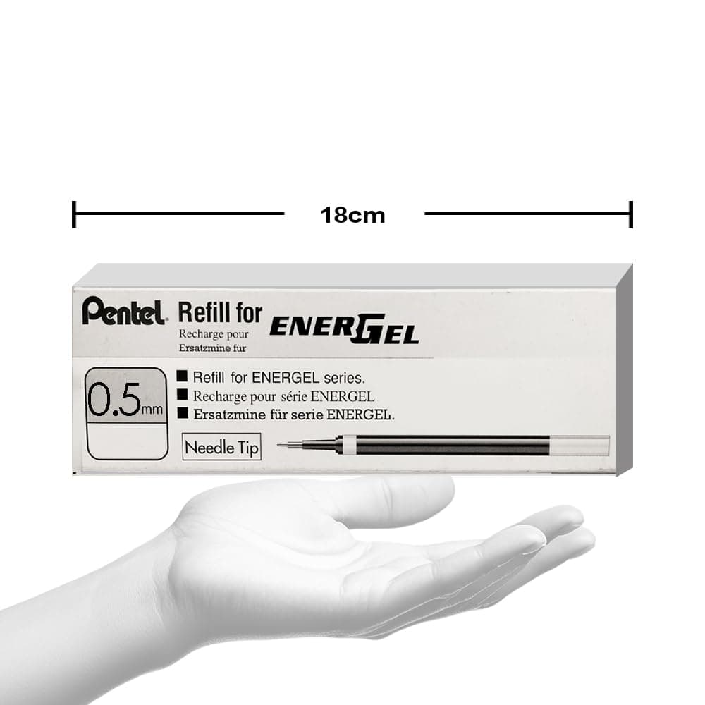 Pentel 0.5 mm EnerGel Ink Refills - Red Ink (Pack of 12 Refills)