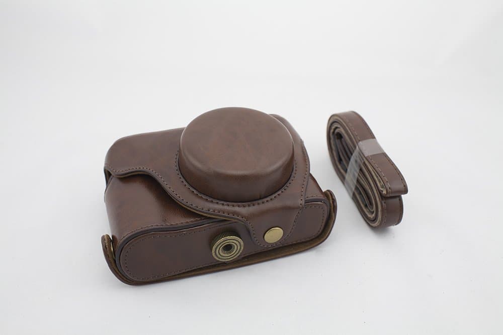 PU Leather Full Camera Case bag cover for FUJIFILM X100F X100T X100S X100 Brown Color + strap