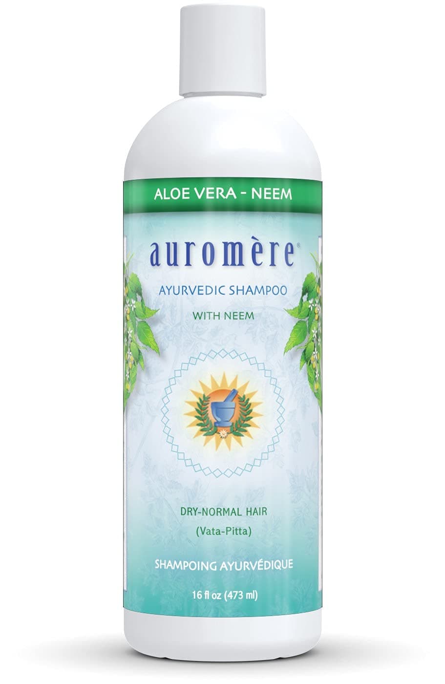 Ayurvedic Aloe-Vera Neem Shampoo by Auromere - All Natural Wild-Crafted Indigenous Herbs and Essential Oils Used to Cleanse, Nourish and Rejuvenate Hair and Scalp - 16 fl oz