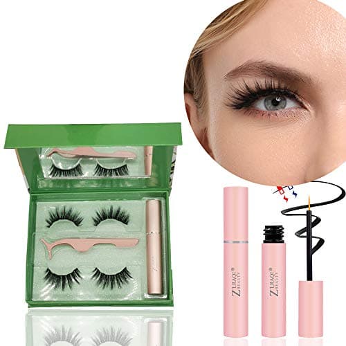 Magnetic Eyeliner and Lashes Kit With Thick Luxury Waterproof Faux Mink 5 Magnets False Eyelashes Pack of 2 Pairs