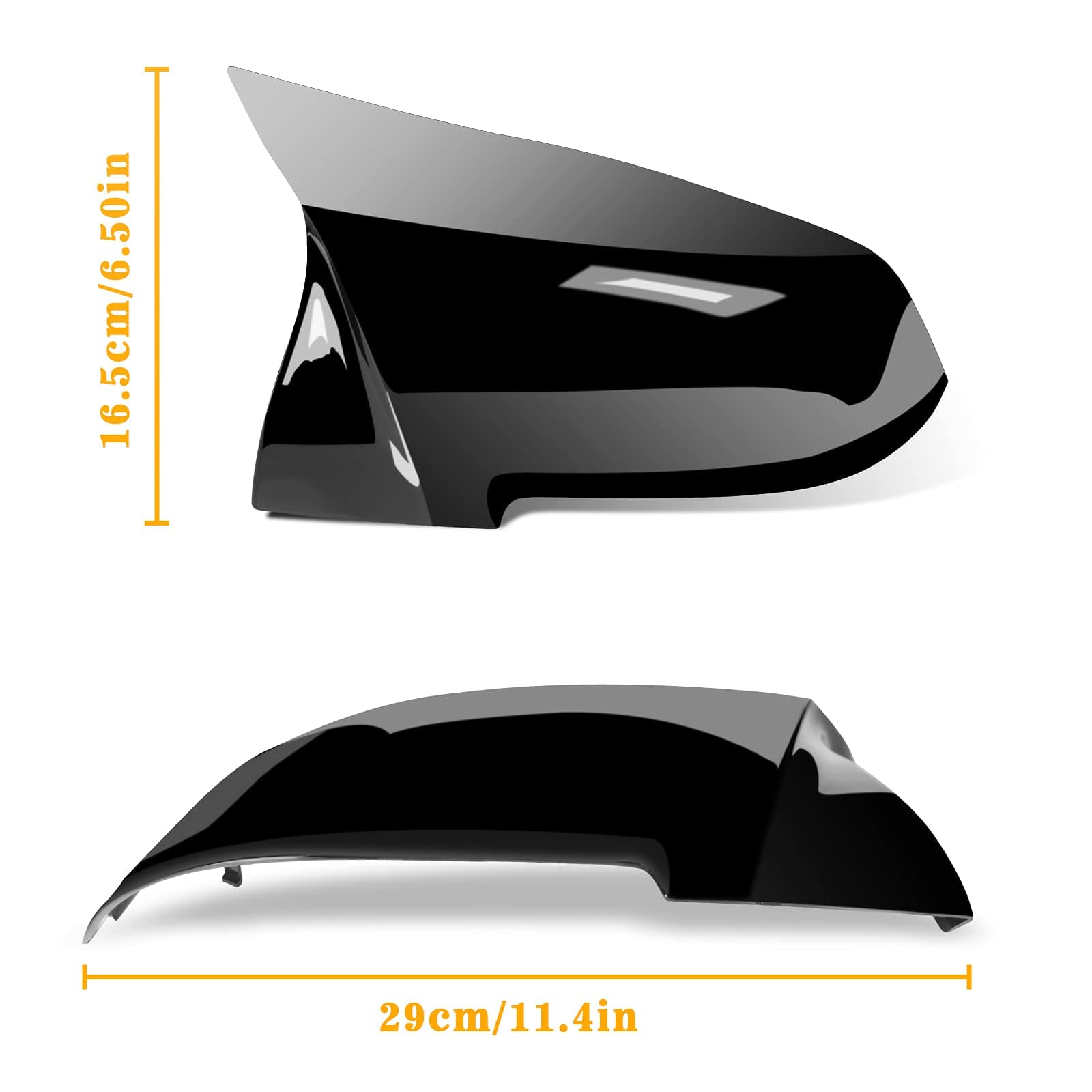 Door Mirror Cover,Glossy Black Replacement Rearview Mirror Cover Cap for BMW F20 F22 F23 F30 F31 F32 F33 F36 F87 M2 X1 E84