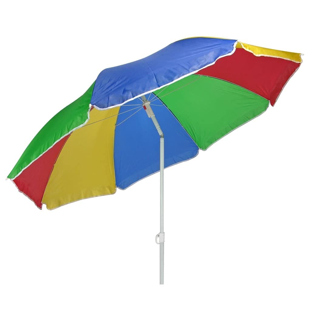 Parasol 180 cm Beach Umbrella Balcony Parasol Umbrella Rainbow Colours