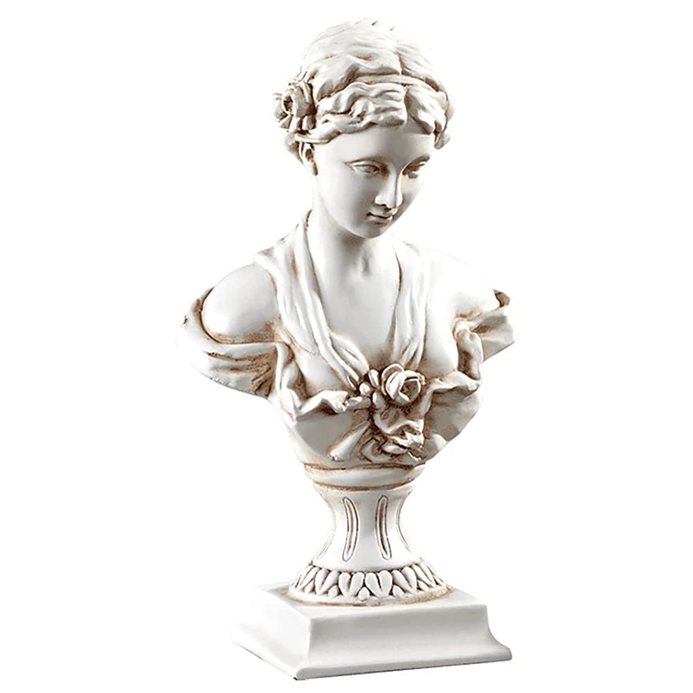 11.8" Classic Greek Venus de Milo Bust Statue, Resin Roman Goddess of Love and Beauty Sculpture Figurine for Home Décor, Large Antique
