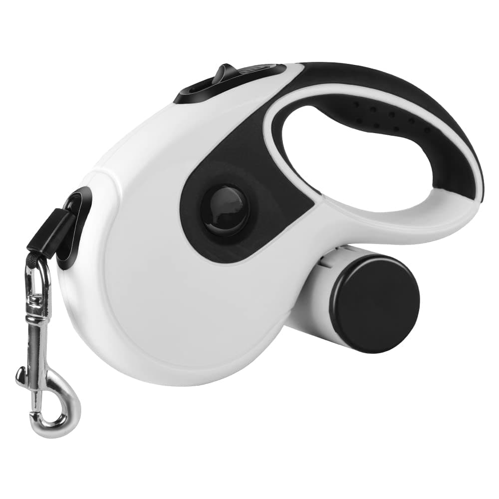 Retractable Dog Leash with Poop Bag Holder, 16ft Strong Cord, Heavy Duty 360° Tangle-Free Pet Leash with Waste Bag Dispenser & Bags, Anti-Slip Grip Retractable Leash for Dogs up to 110lb