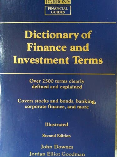 Dictionary of Finance and Investment Terms (Barron's Financial Guides)