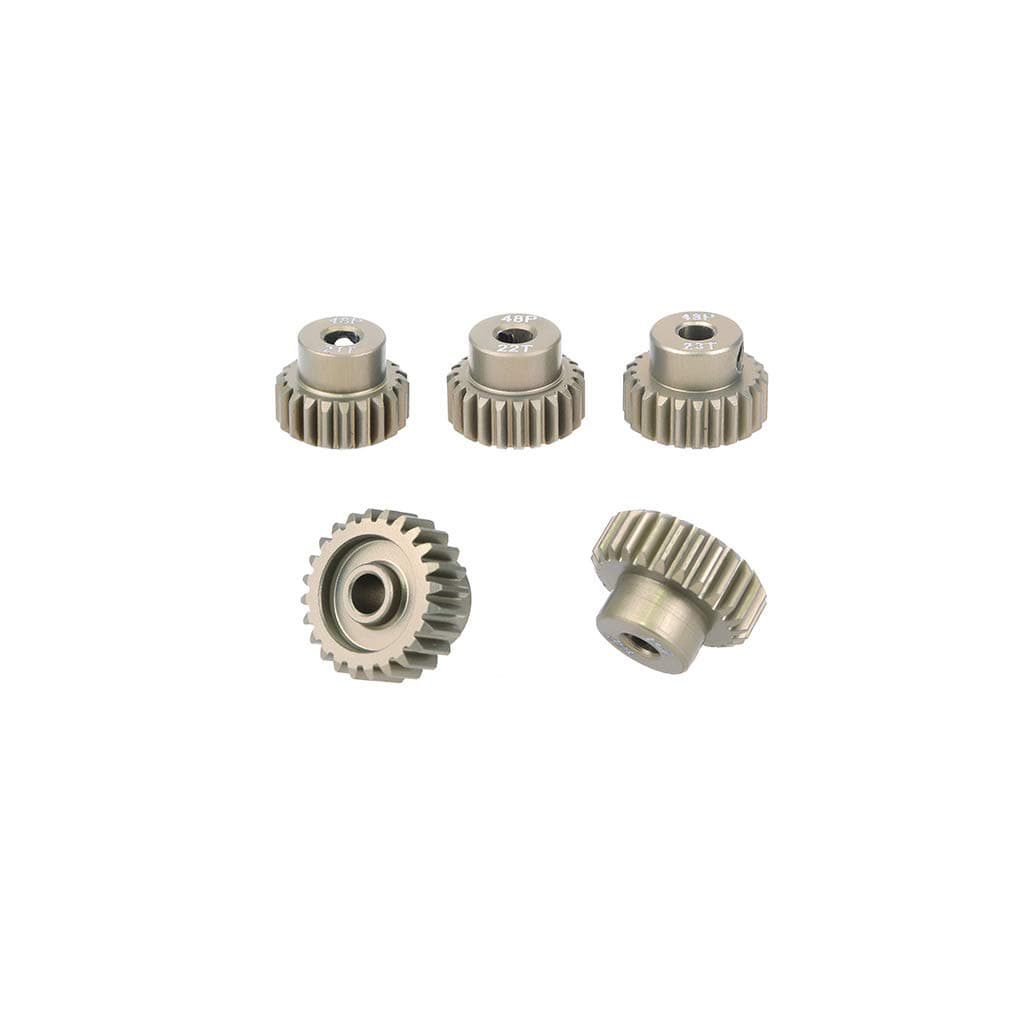 DollaTek 5PCS 48DP 21T 22T 23T 24T 25T Pinion Motor Gear Combo Set for 1/10 Rc Car Brushed Brushless Motor