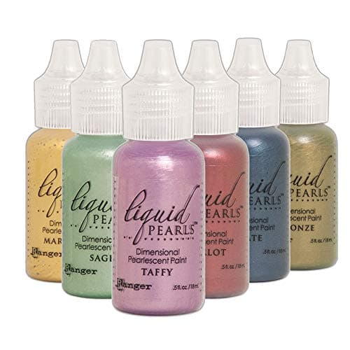 Liquid Pearls Ranger Dimensional Pearlescent Paint, Set of Six Colors Bundle (Sunset)
