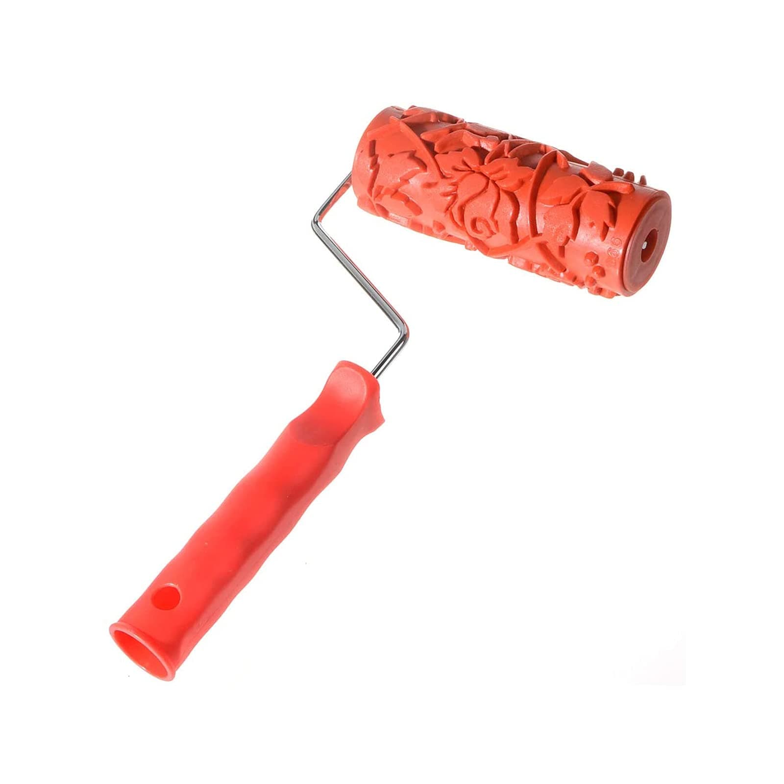 Embossed Paint Roller, 6 inch Wood Pattern Painting Roller Graining Knurling Tool with Handle DIY Wall Decoration Concrete Tools