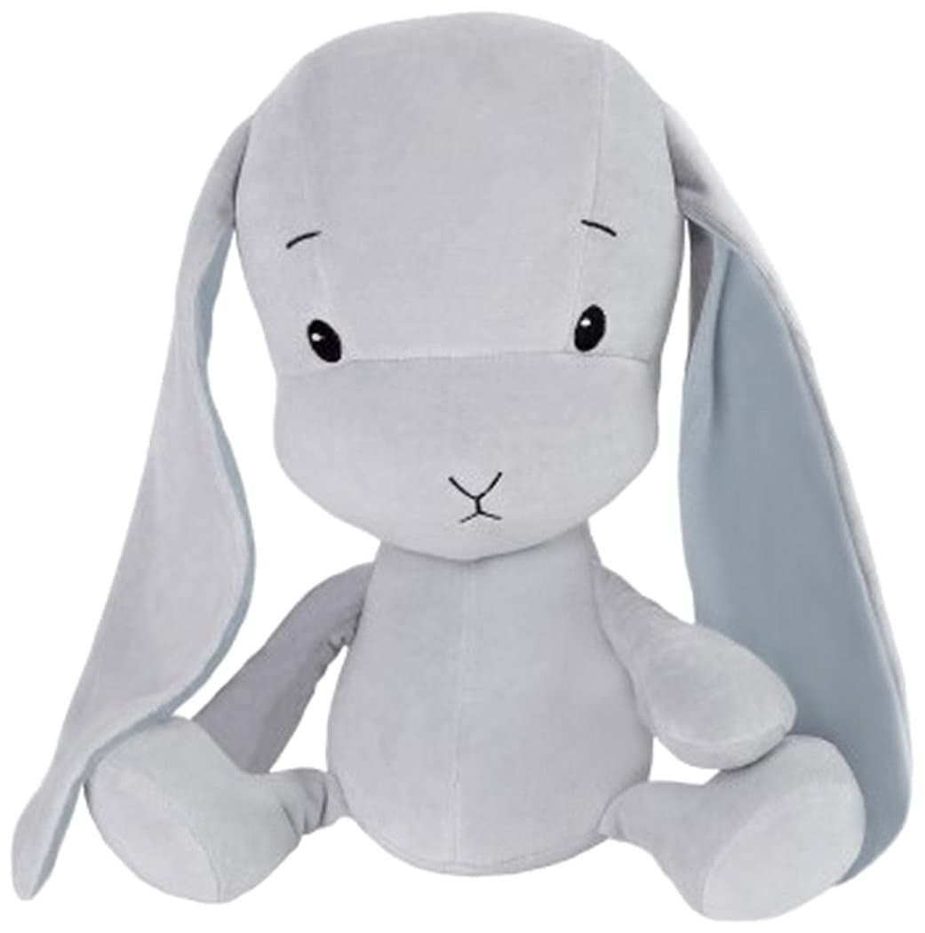 Effiki 5901832946410 Large Grey Bunny with Blue Ears, 50 cm