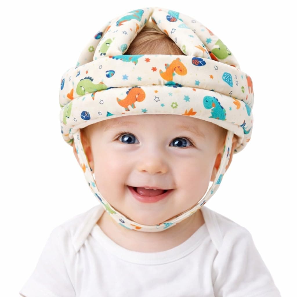 Baby Head Protector, Soft Baby Helmet for Crawling Walking, Adjustable Infant Safety Helmet for Toddlers Learning to Walk, Baby Fall Protection Headguard for Boys & Girls (6-20 Months)
