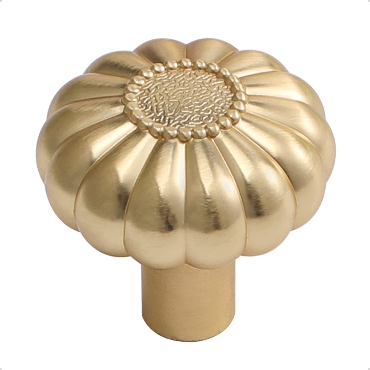 Brushed Gold Cabinet Knobs 10 Pack Brass Drawer Pulls Kitchen Cupboard Bathroom Dresser Cabinet Hardware Handles Zinc Alloy