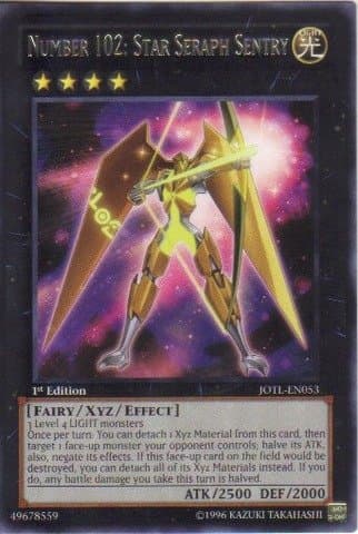 YU-GI-OH! - Number 102: Star Seraph Sentry (JOTL-EN053) - Judgment of The Light - 1st Edition - Rare
