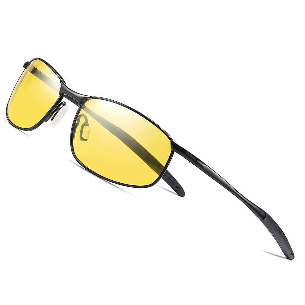 Various Styles Night Vision Glasses For Driving,Aviator Al-Mg Polarized Sunglasses Anti Glare Safe HD Night Driving Glasses