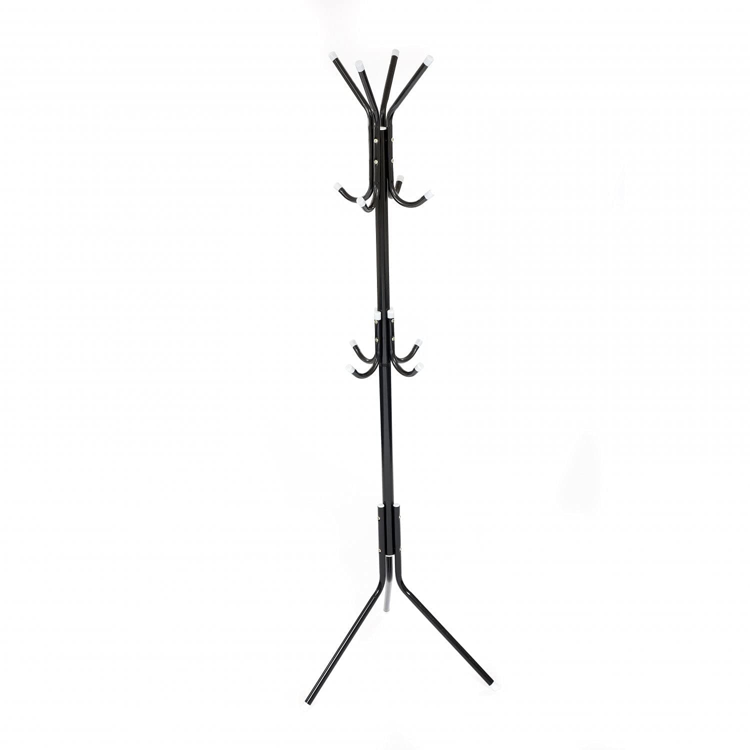 Oypla 12 Hook Coat Umbrella Stand Hat Rack Heavy Duty All Metal Black