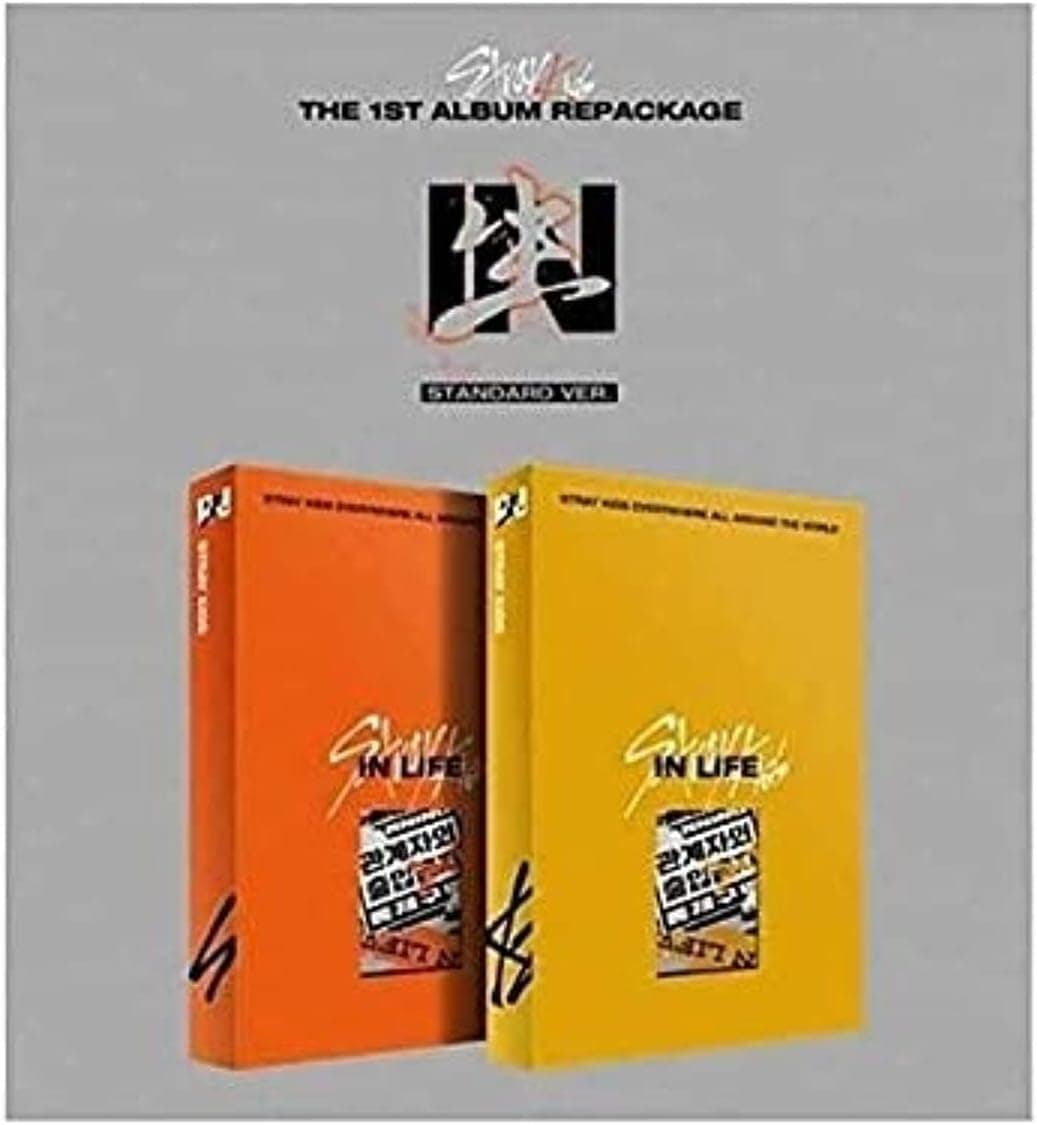STRAY KIDS IN LIFE Standard Version (B Type) IN生 the 1st Repackage Album CD+Photobook+Photocards+Postcard+(Extra 4 Photocards + 1 Double-Sided Photocard)