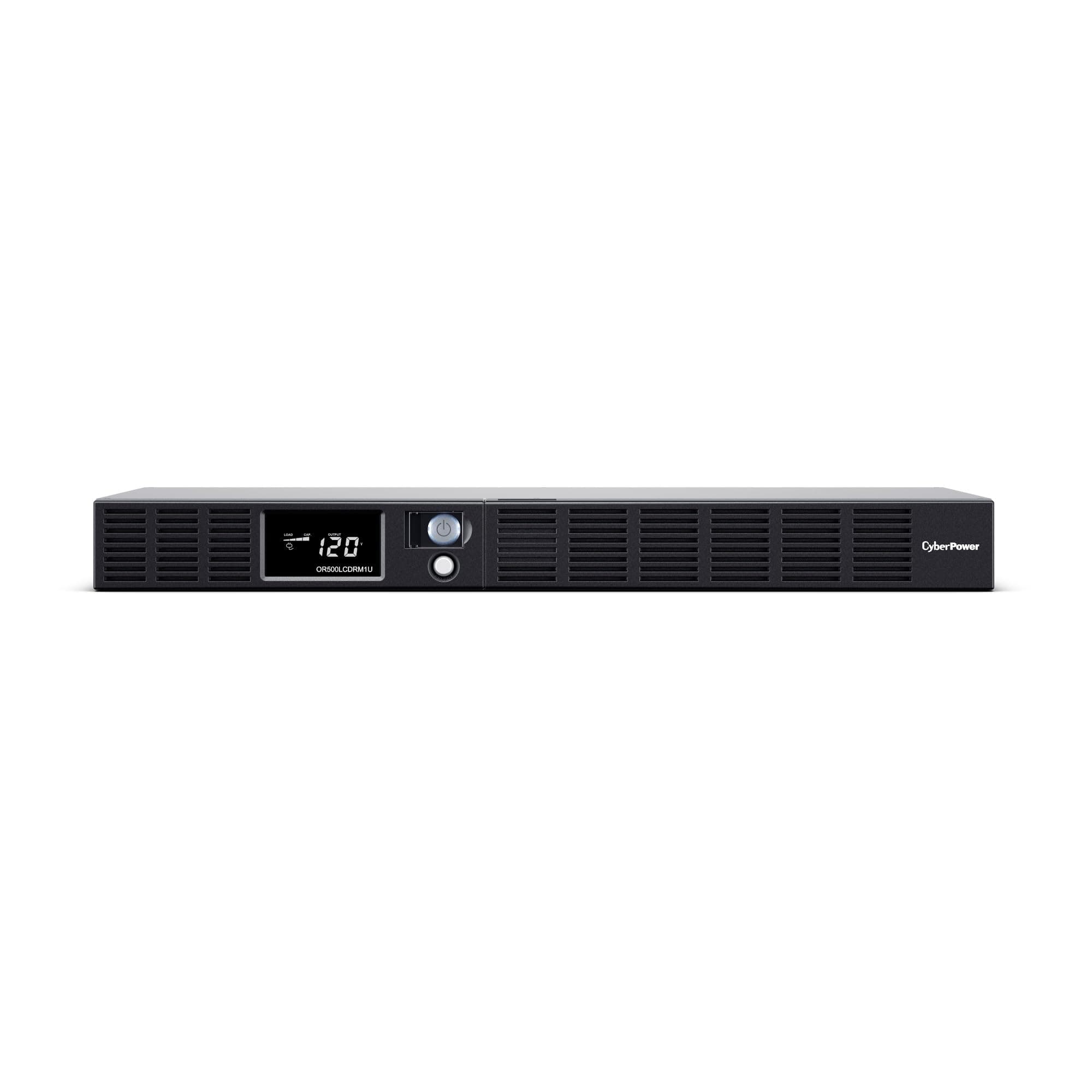 OR500LCDRM1U Smart App LCD UPS, 500VA/300W, 6 Outlets, AVR, 1U Rackmount