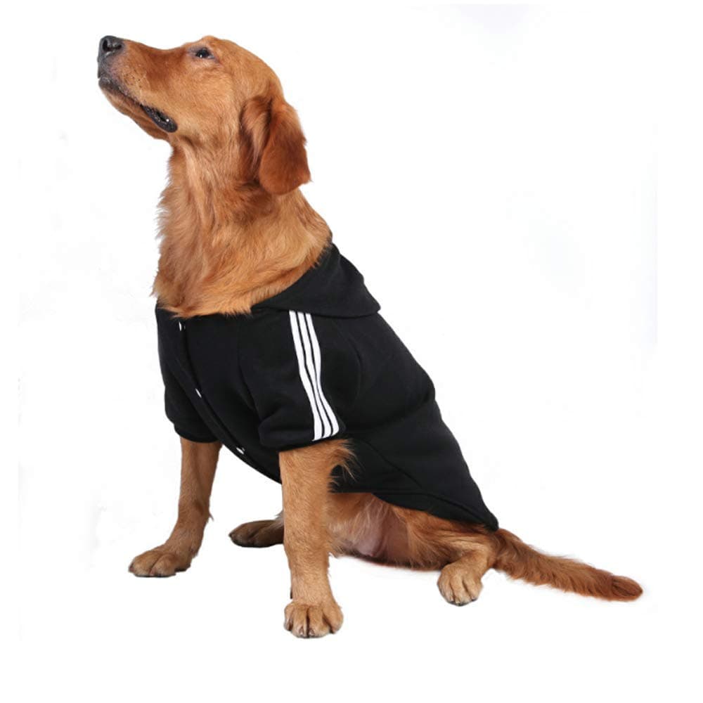 Dogs Petsclothes Hoodie, Big Dog Sweater Cotton Sportswear Fashion Cool Plain Warm Autumn Winter T Shirts Jackets Costume (2XL-6XL) RED,Black,6XLBust38in