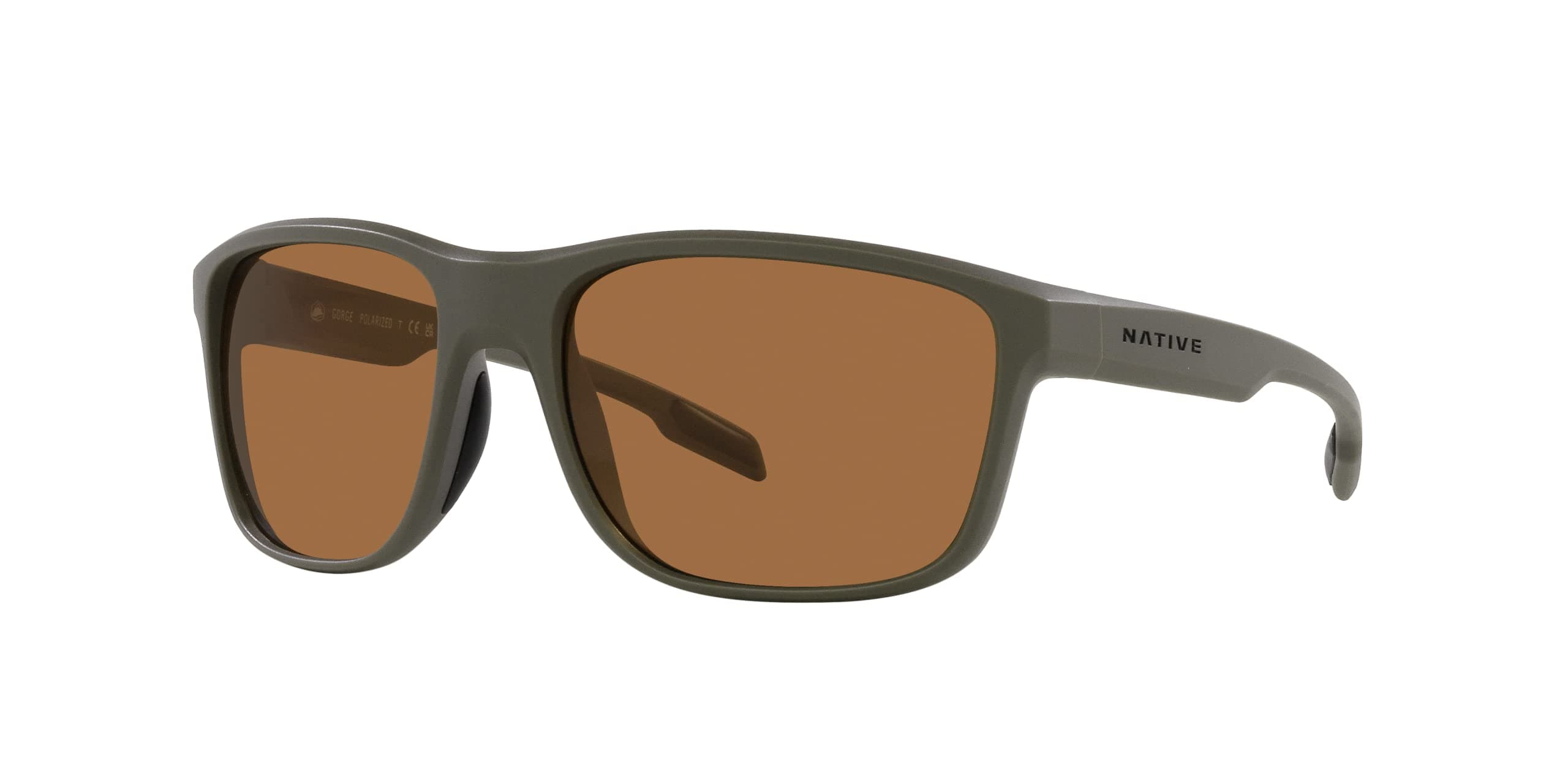 Man Sunglasses Matte Black Frame, Brown Lenses, 59MM