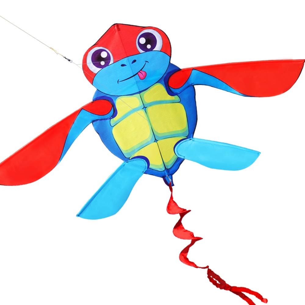 HENGDA KITE for Kids So Cute Cartoon Turtle Kite Single Line Kite Flying for Children Kids Outdoor Toys Beach Park Playing