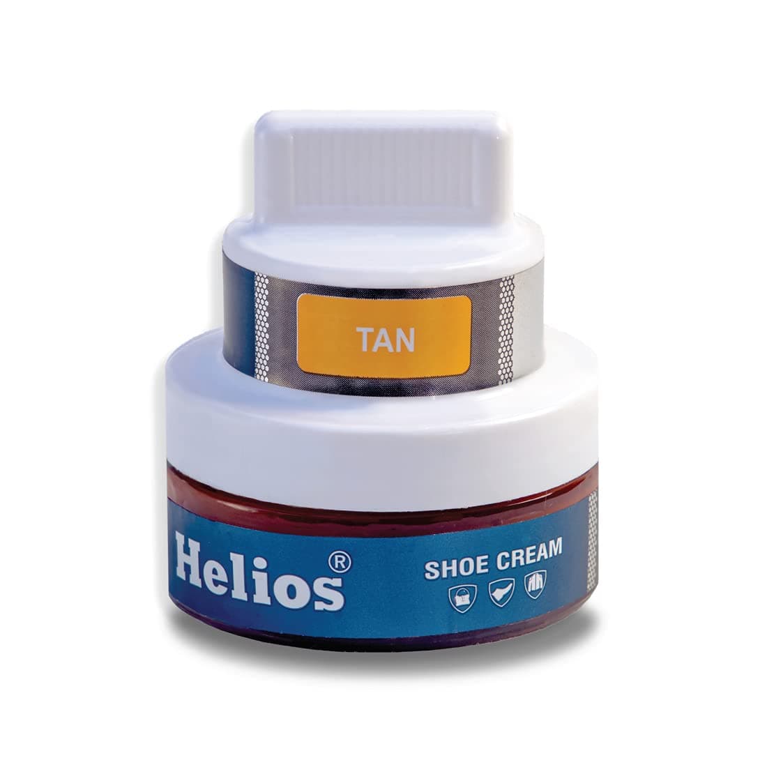 Helios Shoe Cream with applicator | Shoe Polish for Leather | Boot, Purse, Belt, Handbag, Jacket | Leather Conditioner | 48 GM