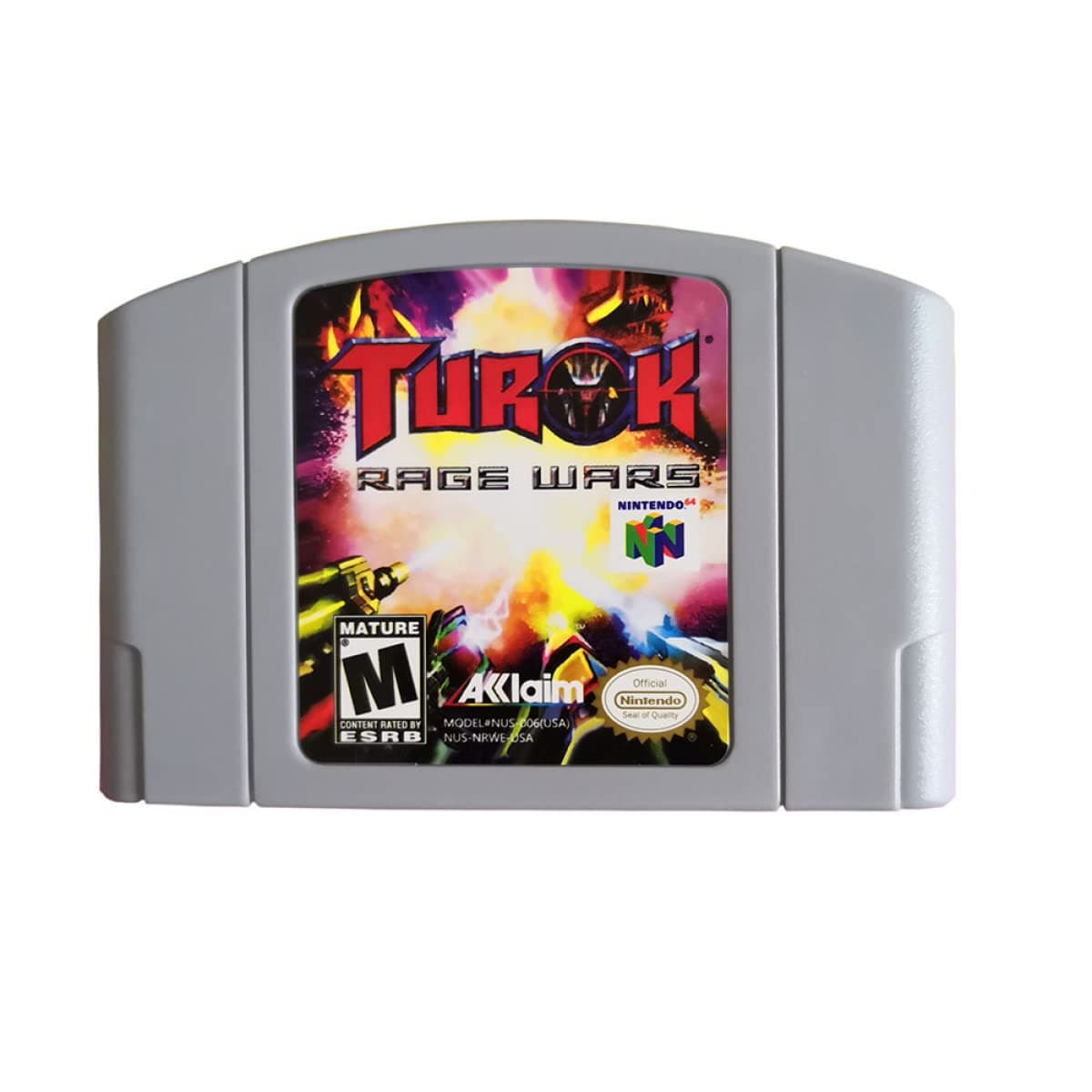 Turok Rage Wars Game Cartridge Card for Nintendo 64 N64 Us Version